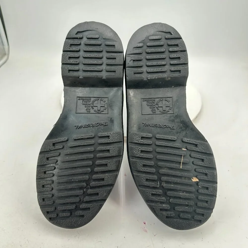 Dr. Martens 1460 Mono Men Size 6 Women 7 Black Leather 8 Hole Lace Up Combat Boo